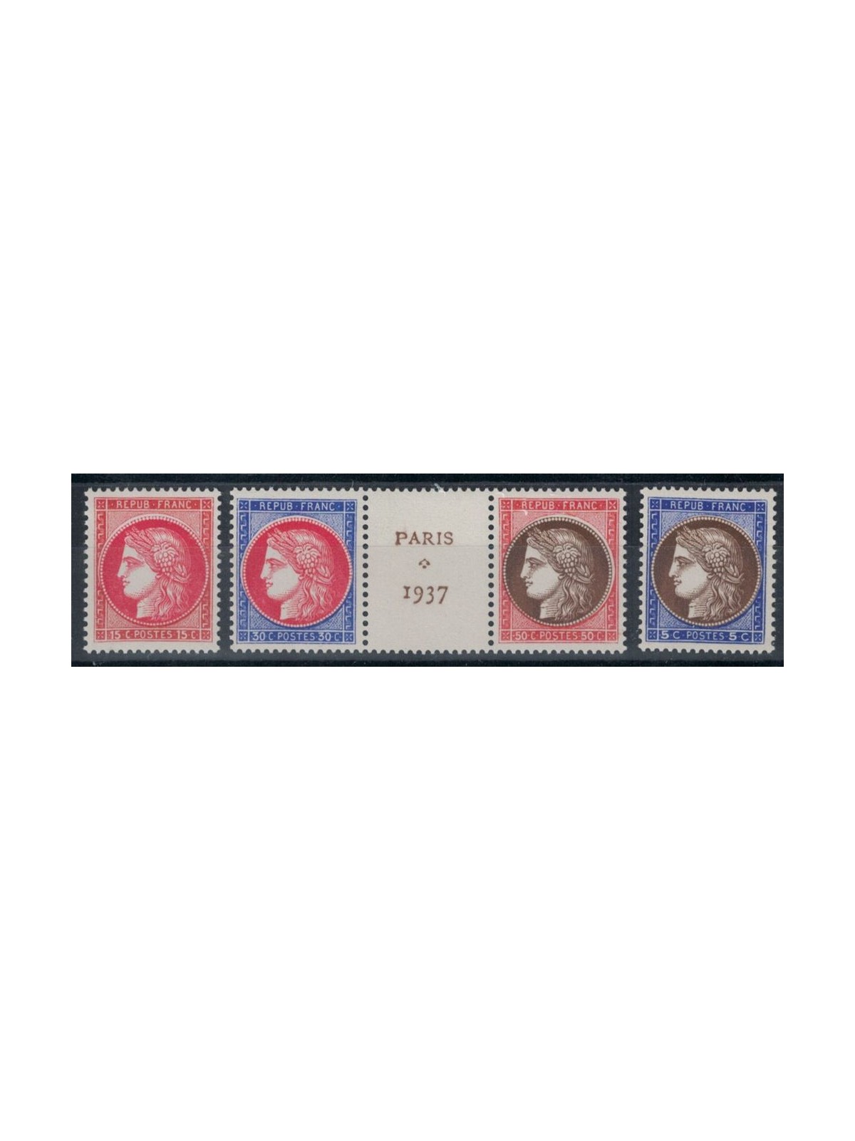 FRANCE 1937 Paris Philatelic Exhibition, Pexip 4v MNH**