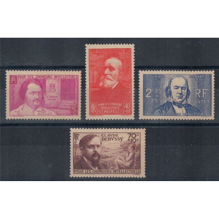 FRANCE 1939 Pro unemployed intellectuals 4v MNH**