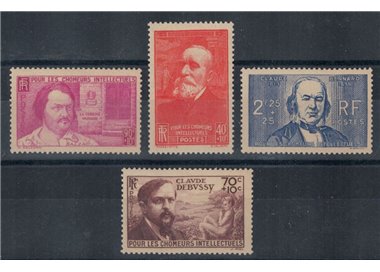 FRANCE 1939 Pro unemployed intellectuals 4v MNH**