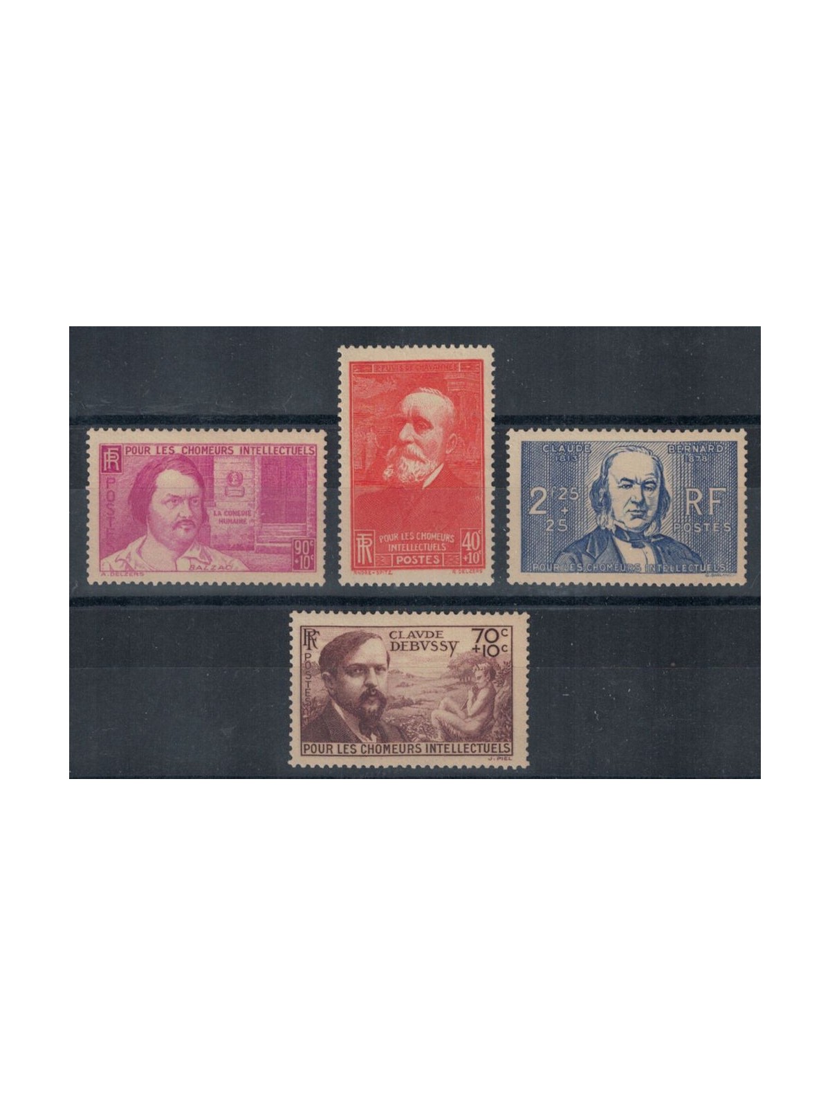 FRANCIA 1939 Pro intellettuali disoccupati 4v MNH**