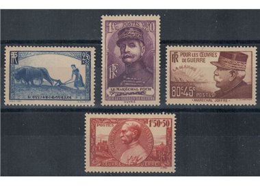 FRANCE 1940 Pro war works 4v MNH**