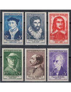 FRANCIA 1956 Celebrità dal XV al XX secolo 6v MNH**