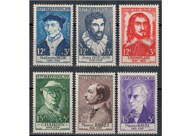 FRANCIA 1956 Celebrità dal XV al XX secolo 6v MNH**