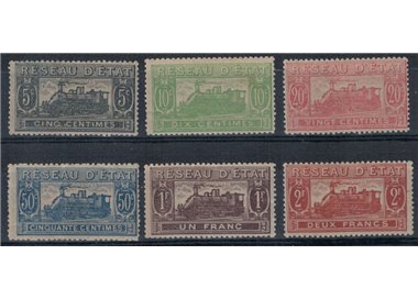 FRANCIA 1901 Pacchi postali, locomotiva, non emessi 6v MH*