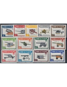 GIBRALTAR 1987 Ordinary set, guns 13v MNH**