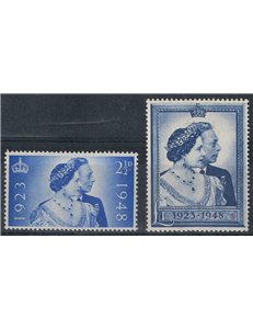GREAT BRITAIN 1948 Silver Wedding of the Sovereigns 2v MNH**