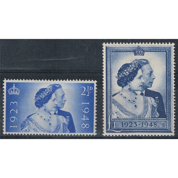 GREAT BRITAIN 1948 Silver Wedding of the Sovereigns 2v MNH**