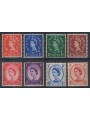 GREAT BRITAIN 1959 Effigy of Elizabeth II with phosphorus bands 8v MNH**