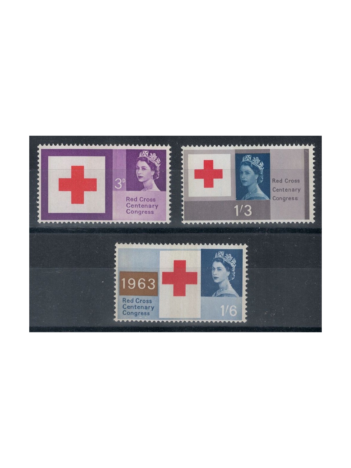 GREAT BRITAIN 1963 Red Cross (phosphorus) 3v MNH**