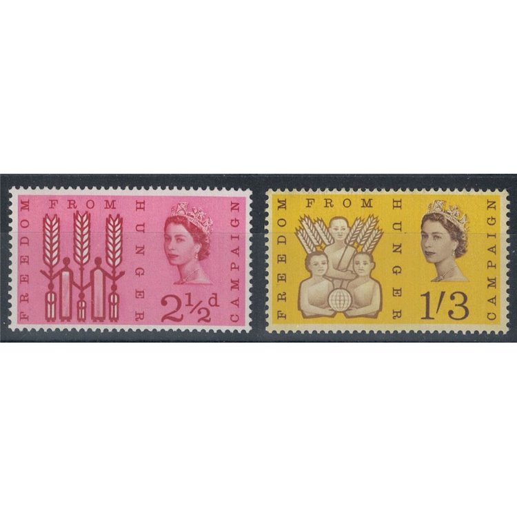 GREAT BRITAIN 1963 Campaign against hunger (phosphorus) 2v MNH**