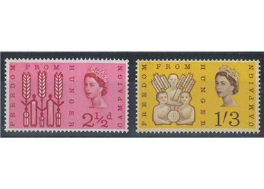 GRAN BRETAGNA 1963 Campagna contro la fame (fosforo) 2v MNH**