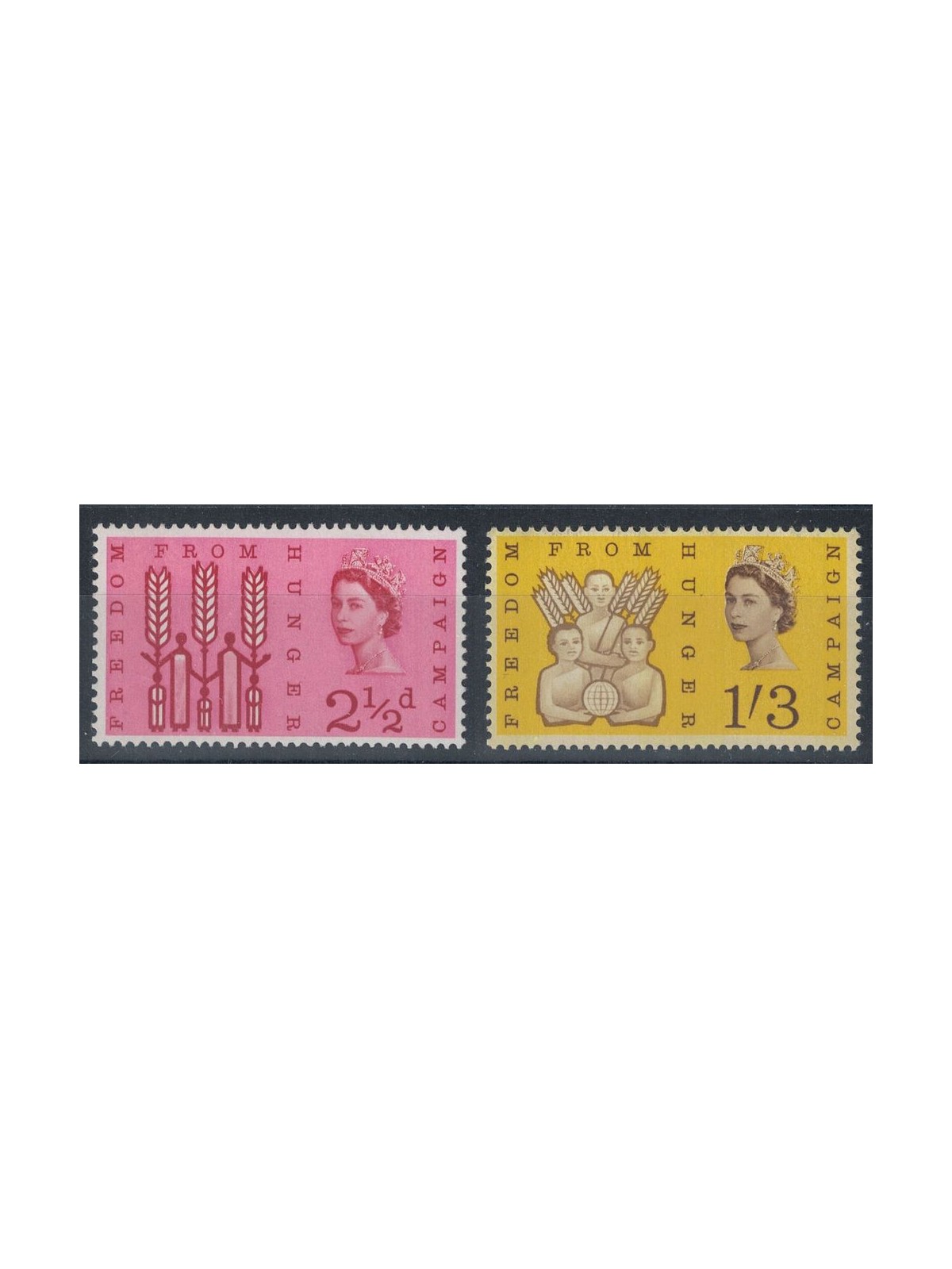 GRAN BRETAGNA 1963 Campagna contro la fame (fosforo) 2v MNH**
