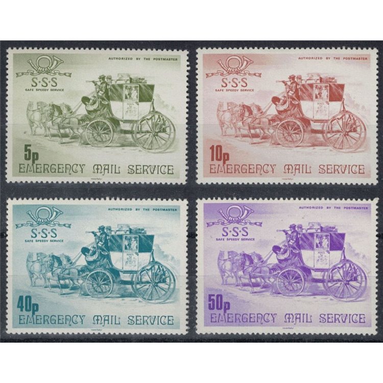GRAN BRETAGNA 1966 Emergency Mail Service 4v MNH**