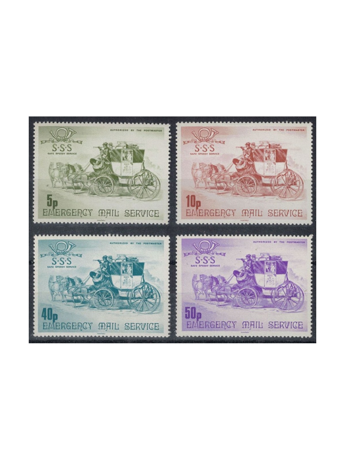 GRAN BRETAGNA 1966 Emergency Mail Service 4v MNH**