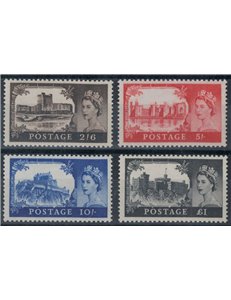 GRAN BRETAGNA 1967-68 Castelli ed effigie di Elisabetta II 4v MNH**