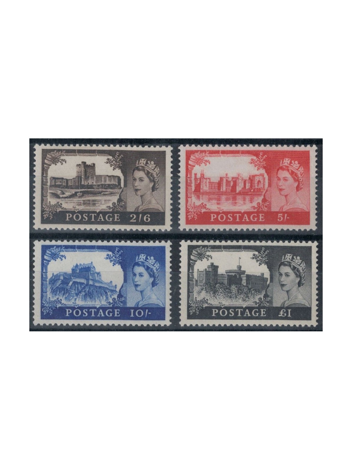 GRAN BRETAGNA 1967-68 Castelli ed effigie di Elisabetta II 4v MNH**