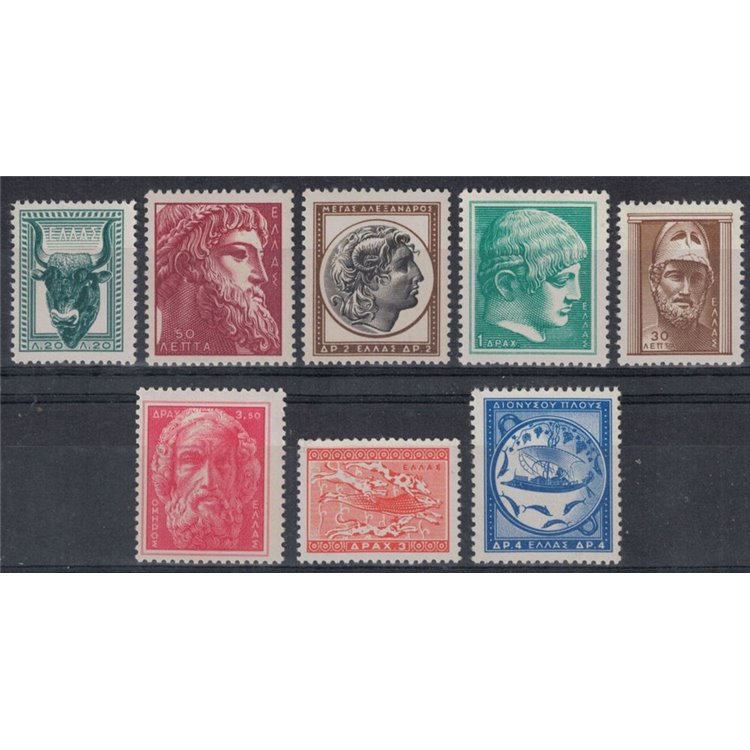 GREECE 1955 Ancient Greek Art 8v MNH**