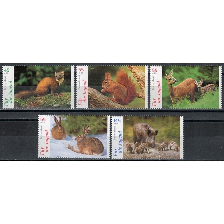 GERMANIA BRD 2006 Pro gioventù, fauna endemica 5v MNH**