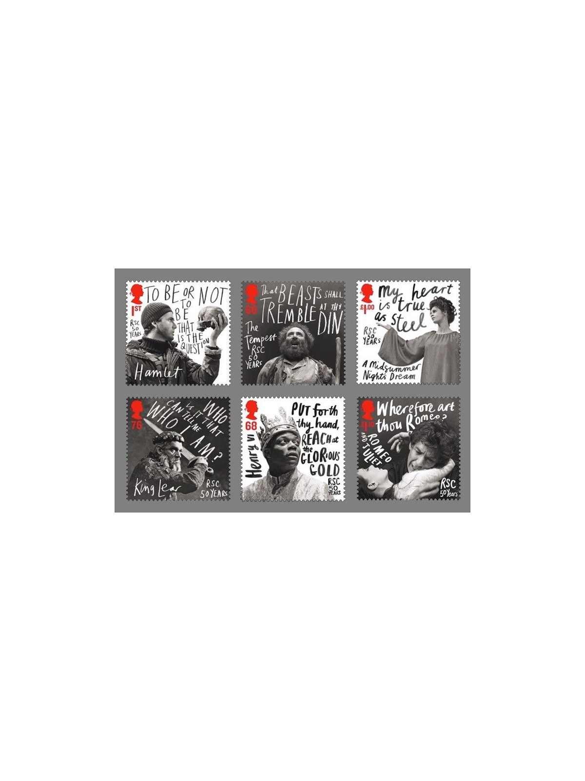 GREAT BRITAIN 2011 Royal Shakespeare Company 6v MNH**