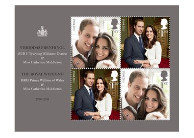 GREAT BRITAIN 2011 Royal Wedding, William & Kate s/s MNH**