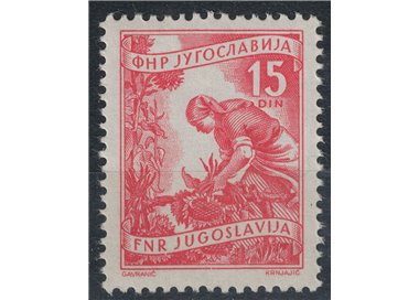 YUGOSLAVIA 1952-55 Industrial activities, 15d red MNH**