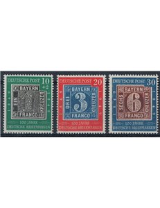 GERMANY FRG 1949 Centenary of the postage stamp 3v MNH**