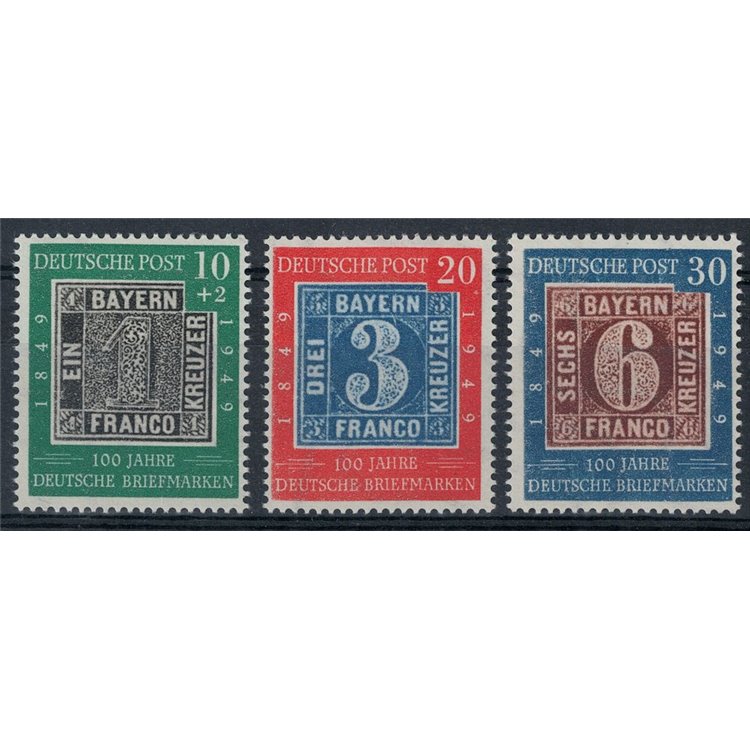 GERMANY FRG 1949 Centenary of the postage stamp 3v MNH**