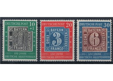 GERMANIA BRD 1949 Centenario del francobollo 3v MNH**