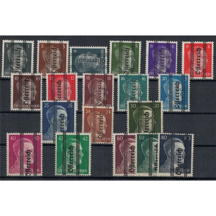 AUSTRIA 1945 Effigy of Hitler, overprinted 19v MNH**