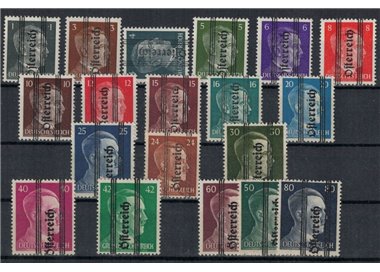 AUSTRIA 1945 Effigie di Hitler, soprastampati 19v MNH**