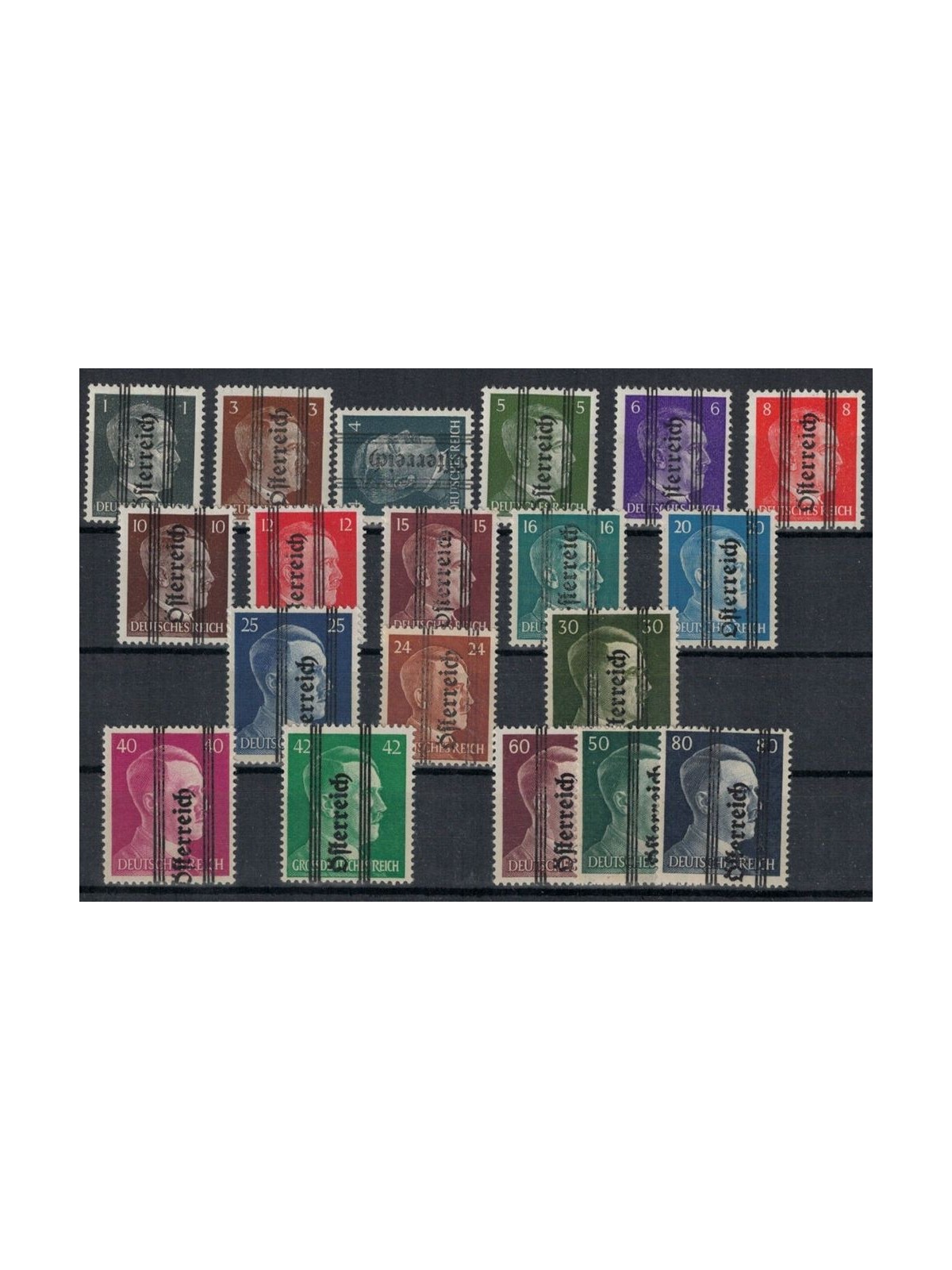 AUSTRIA 1945 Effigy of Hitler, overprinted 19v MNH**