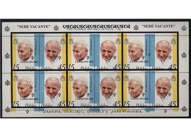POLAND 2005 Pope John Paul II Overprinted in mourning m/s MNH**