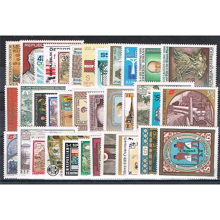 AUSTRIA 1984 Annata completa 36v MNH**