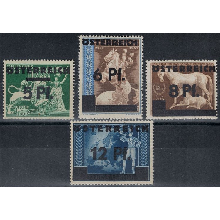 AUSTRIA 1945 German stamps overprinted 4v MNH**