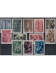 JUGOSLAVIA 1956 Arte figurativa jugoslava 12v MNH**
