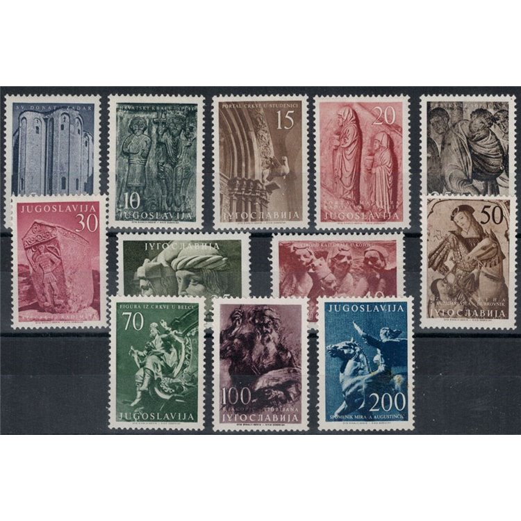 YUGOSLAVIA 1956 Yugoslav figurative art 12v MNH**
