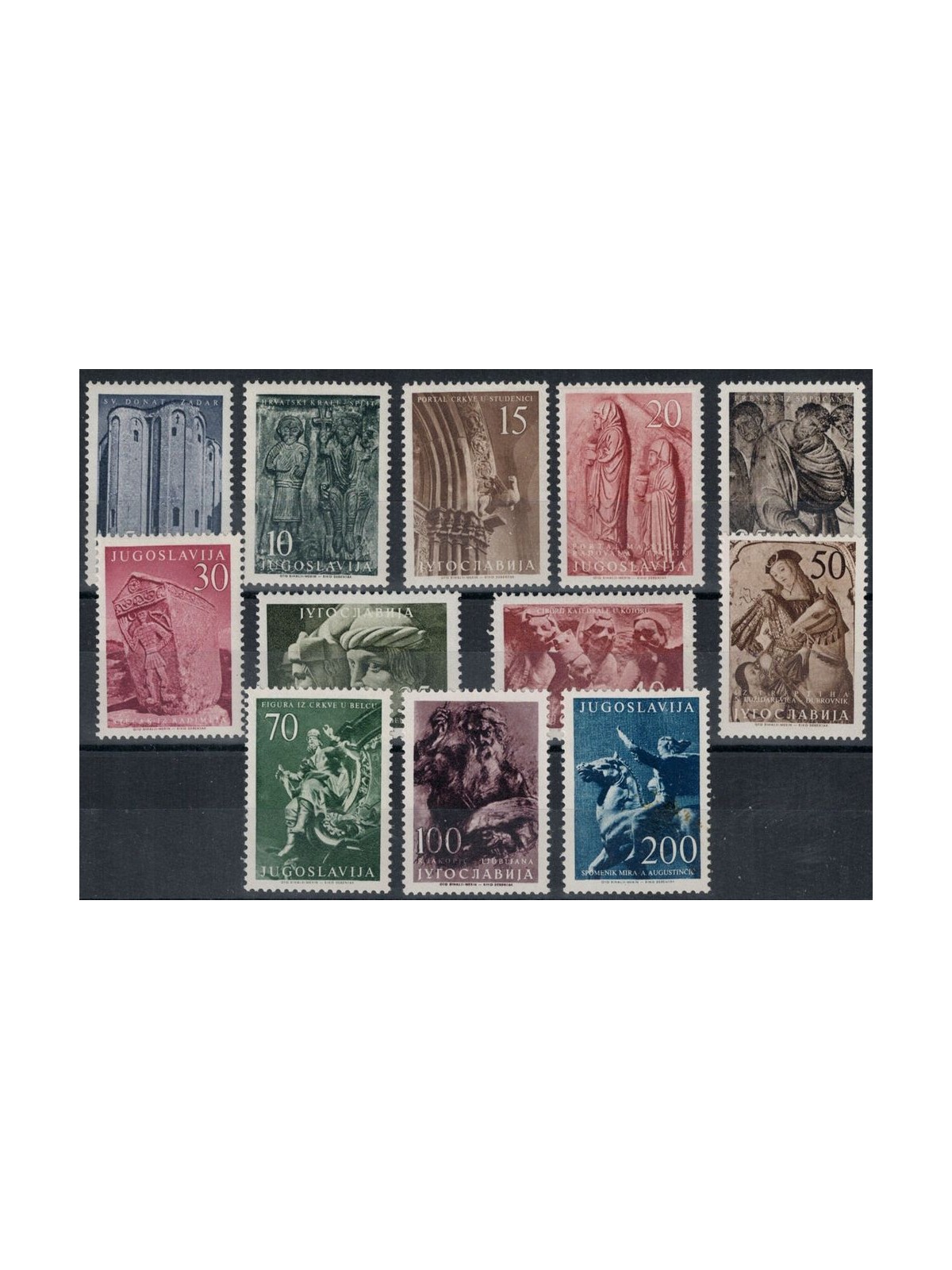 JUGOSLAVIA 1956 Arte figurativa jugoslava 12v MNH**