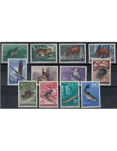 YUGOSLAVIA 1954 Yugoslav fauna 12v MNH**
