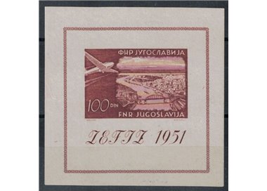 JUGOSLAVIA 1951 Esposizione filatelica di Zagabria BF MNH**
