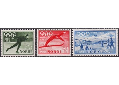 NORVEGIA 1951 Propaganda per le olimpiadi 3v MH*