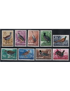 YUGOSLAVIA 1958 Fauna, birds 9v mng