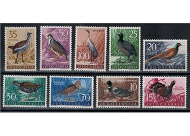 JUGOSLAVIA 1958 Fauna, uccelli 9v mng
