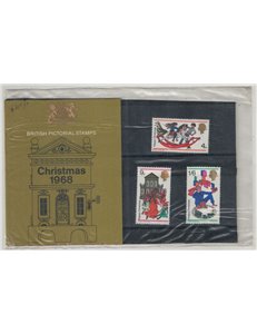 GRAN BRETAGNA 1968 Natale, Presentation pack 3v MNH**