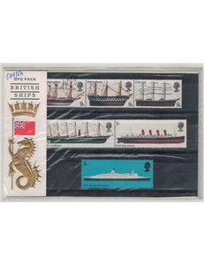 GREAT BRITAIN 1969 British ships, Presentation pack 6v MNH**