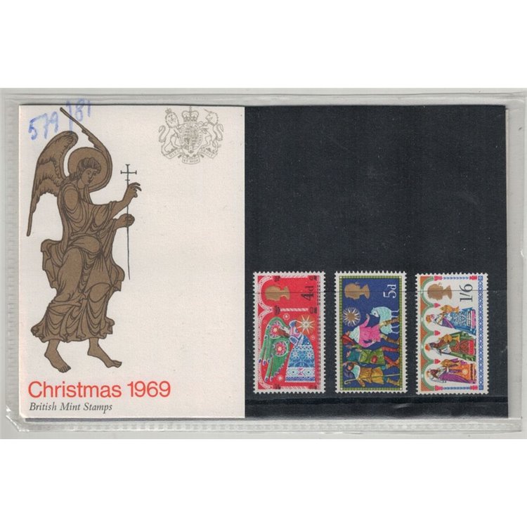 GREAT BRITAIN 1969 Christmas, Presentation pack 3v MNH**