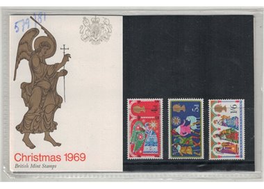 GREAT BRITAIN 1969 Christmas, Presentation pack 3v MNH**