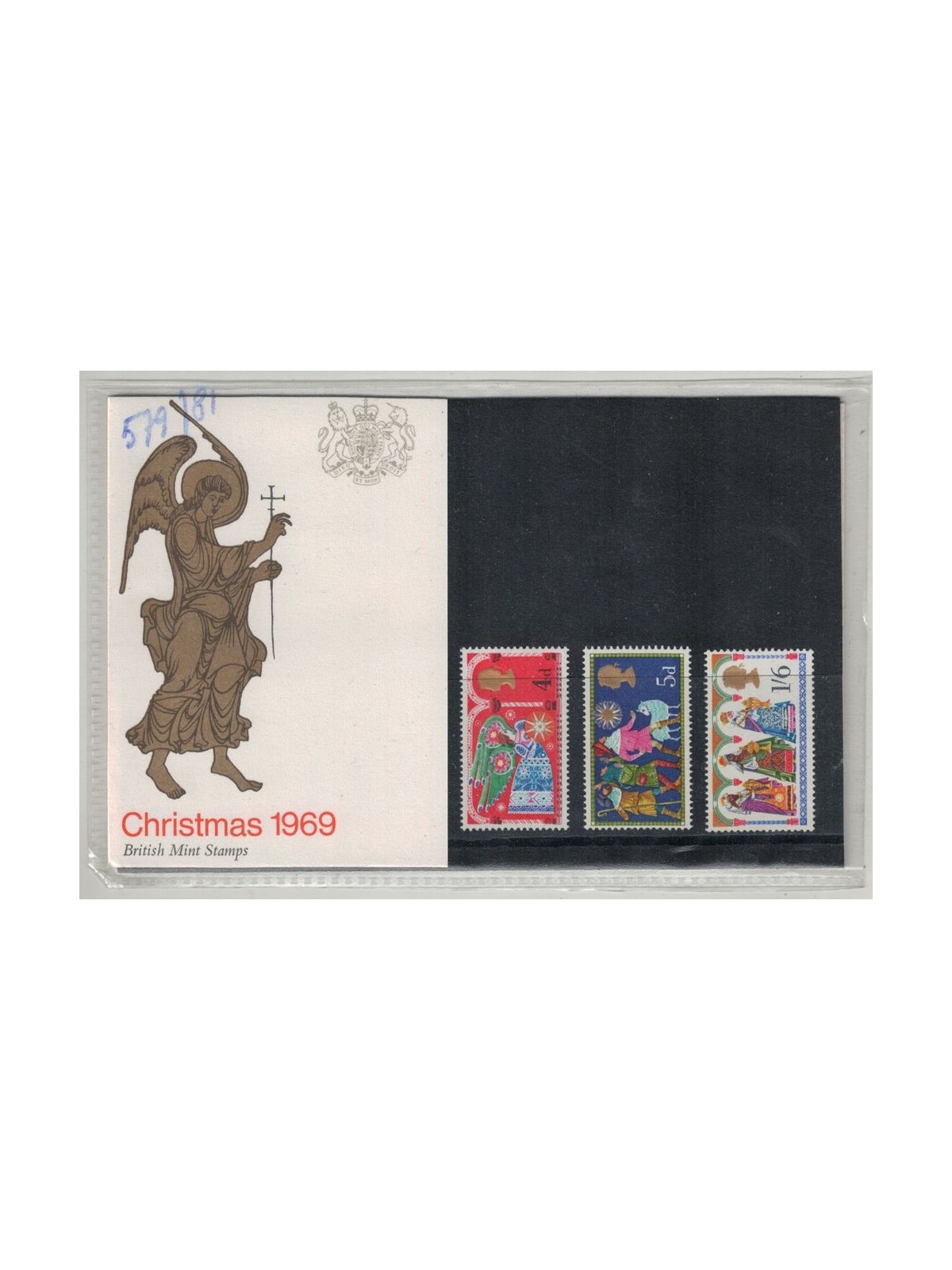 GRAN BRETAGNA 1969 Natale, Presentation pack 3v MNH**