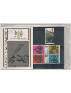GREAT BRITAIN 1970 Dickens and Wordsworth, Presentation pack 5v MNH**