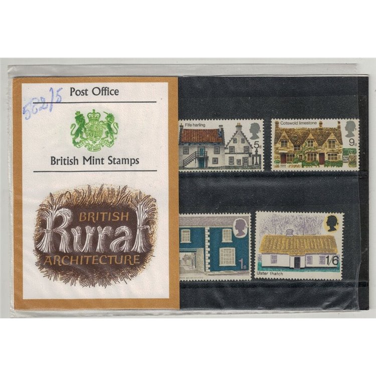 GREAT BRITAIN 1970 Rural Architecture, Presentation pack 4v MNH**