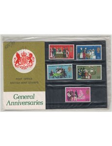 GRAN BRETAGNA 1970 Anniversari diversi, Presentation pack 5v MNH**